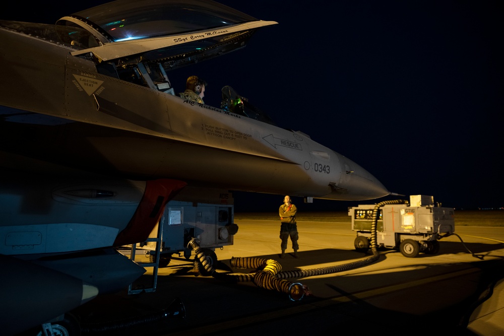 Under the full moon: 480th EFS Airmen mission-ready day or night