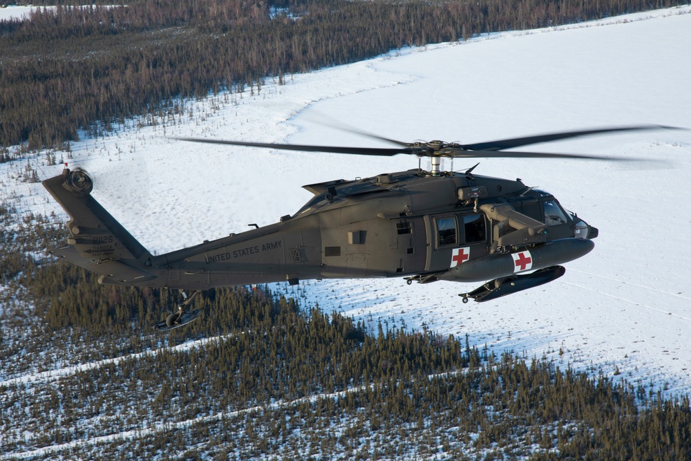 The 2-211th General Support Aviation Battalion flies to Bethel for annual training