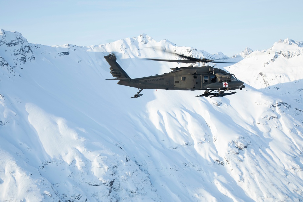 The 2-211th General Support Aviation Battalion flies to Bethel for annual training