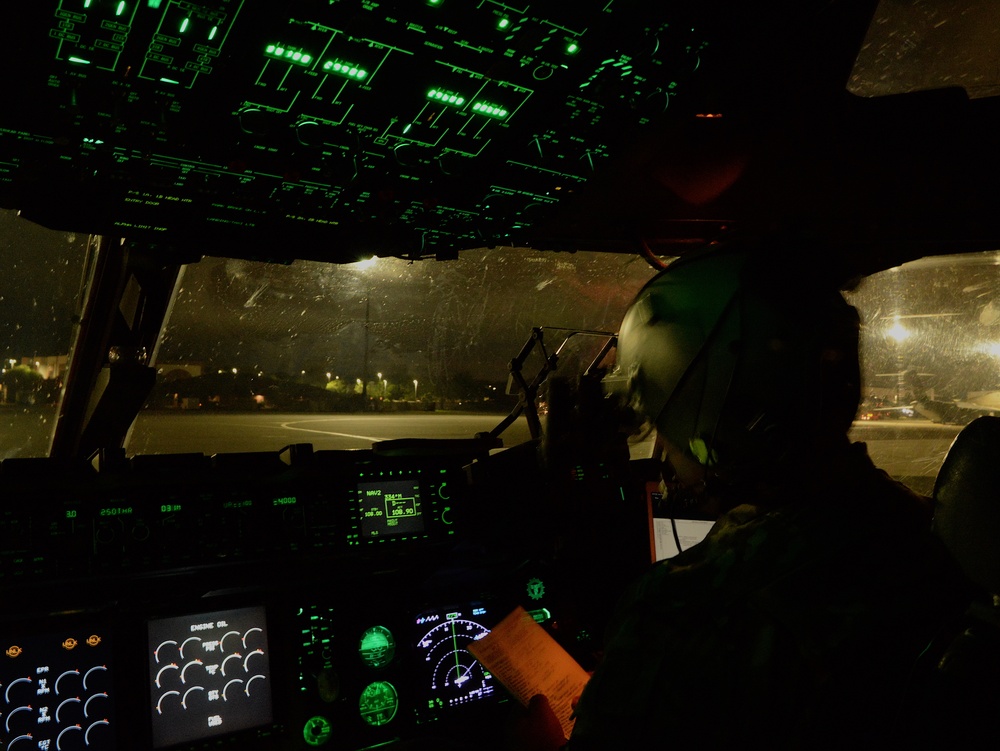 16th Airlift Squadron Executes Night Training