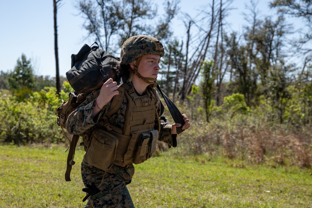 Atlantic Dragon| Marines with CLR-37 conduct hike with M240B medium machine guns