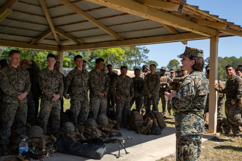 Atlantic Dragon | Marines with CLR-37 conduct hike with M240B medium machine guns