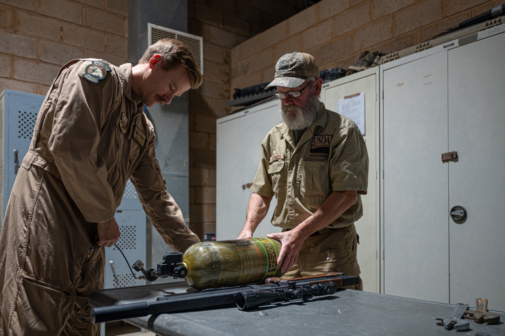 386th Air Expeditionary Wing Safety office and United States Department of Agriculture collaborate to keep flight line safe