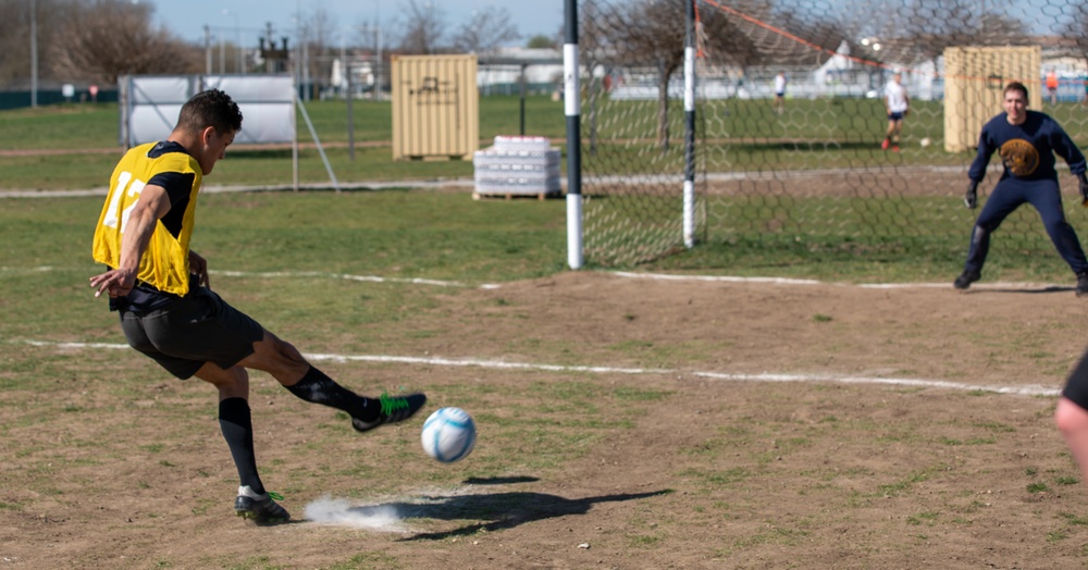 NATO Soldiers Build Competitive Spirits and Comradery Over Soccer
