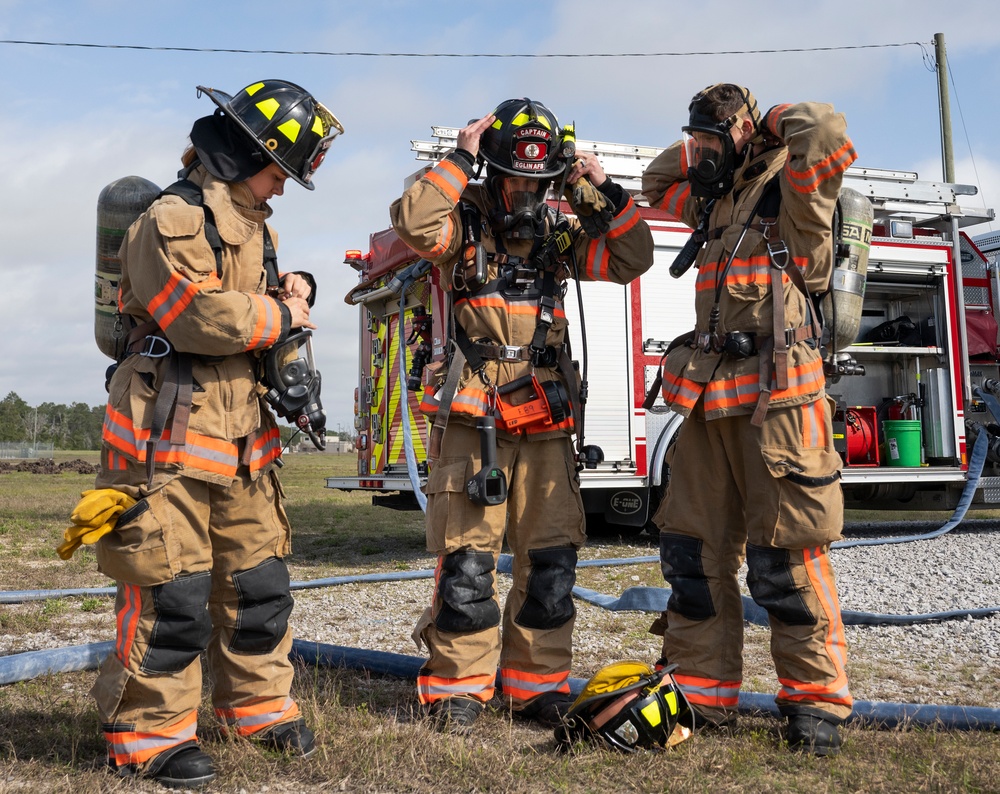 Structural fire training:  Gear up