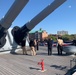 Sailors from Commander, Naval Surface Force Atlantic tour the Battleship Wisconsin