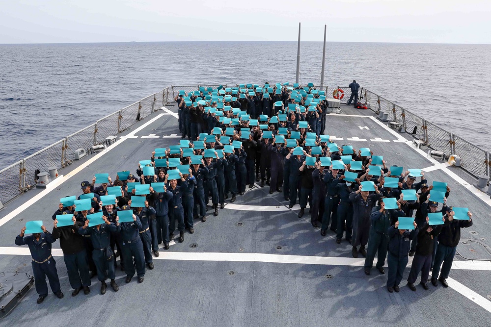 USS Ross observes Sexual Assault Prevention Awareness Month