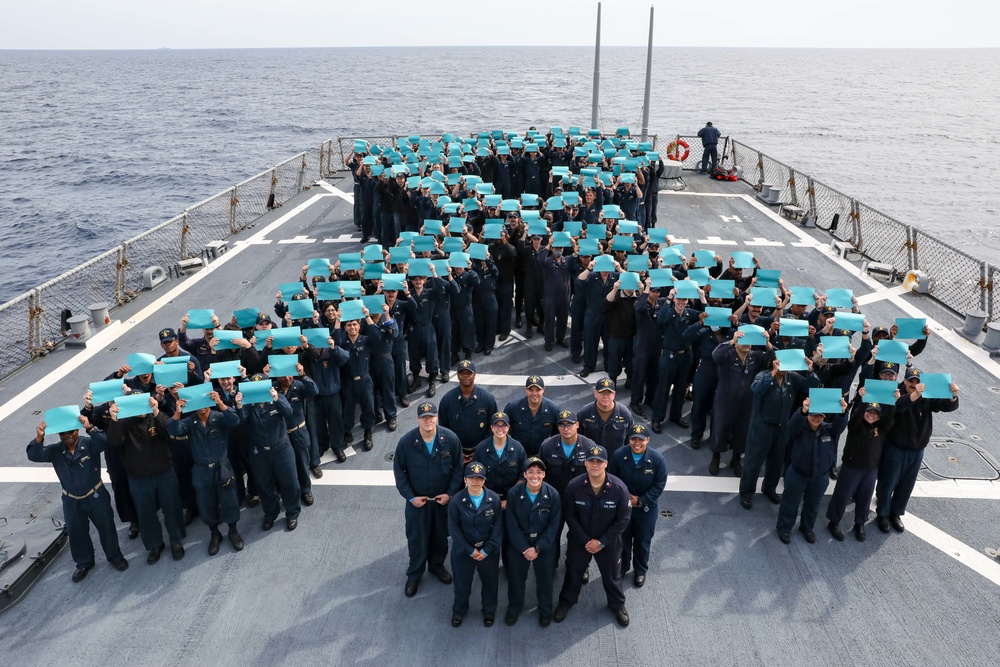 USS Ross observes Sexual Assault Prevention Awareness Month