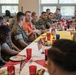 Sgt. Dakota Meyer visits with 2nd Marine Logistics Group service members