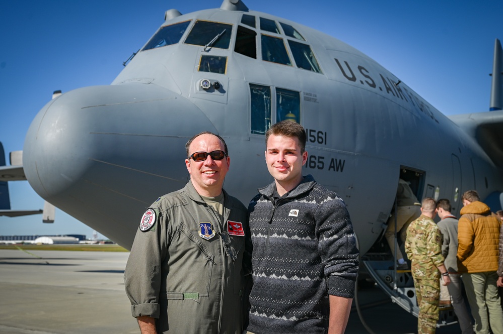 165th Airlift Wing hosts Benedictine Military School JROTC for familiarization flight