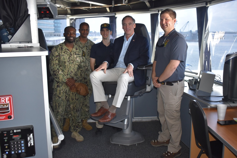 USNS Burlington Crewmembers Conduct Tour for Charge d'Affaires, U.S. Embassy Barbados