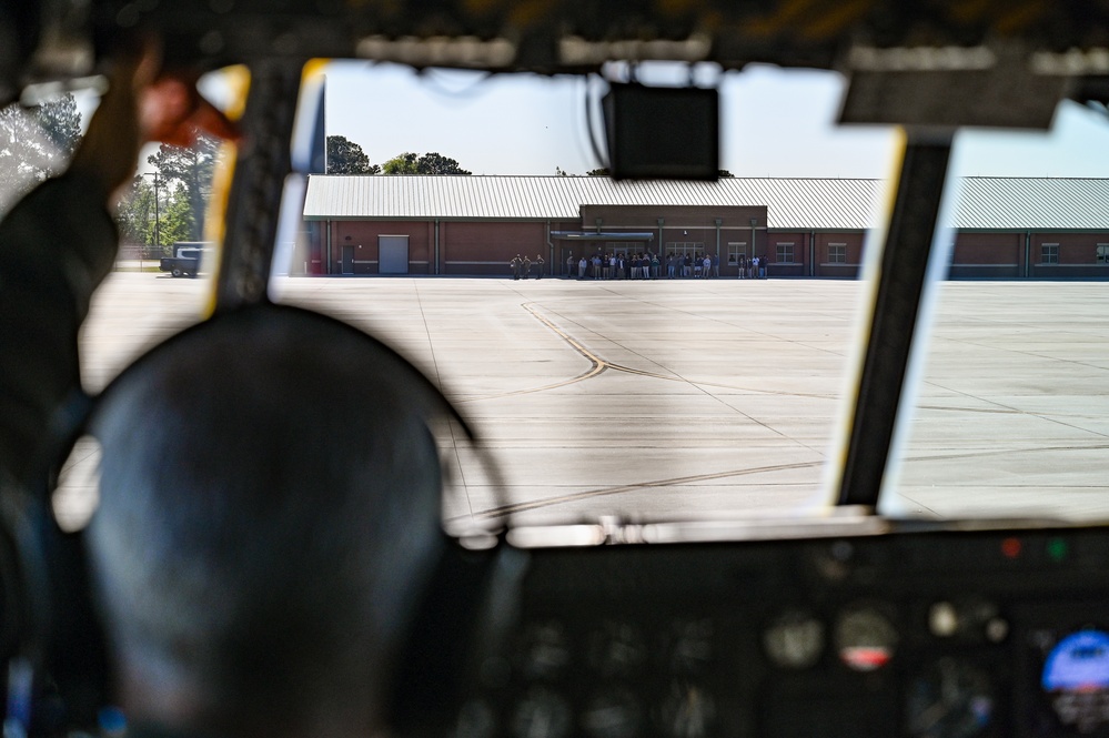 165th Airlift Wing hosts Benedictine Military School JROTC for familiarization flight