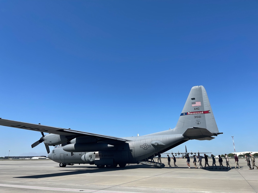 165th Airlift Wing hosts Benedictine Military School JROTC for familiarization flight