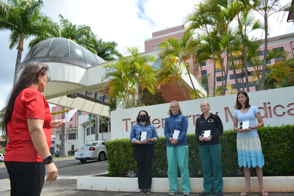 Tripler Nurses receive the Red Cross Nurse Pin 2022