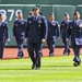 Airmen support Patriots Day flag detail at Fenway Park