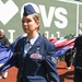 Airmen support Patriots Day flag detail at Fenway Park