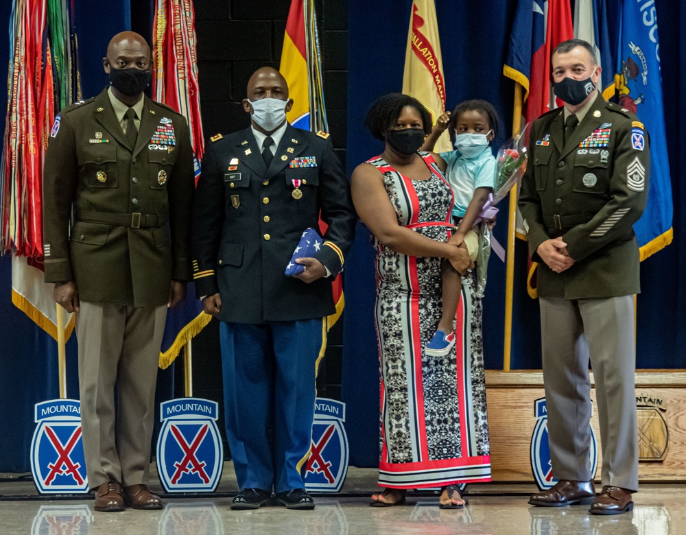 Retirement Ceremony at MPA, August 2021: Maj. Harold Huff