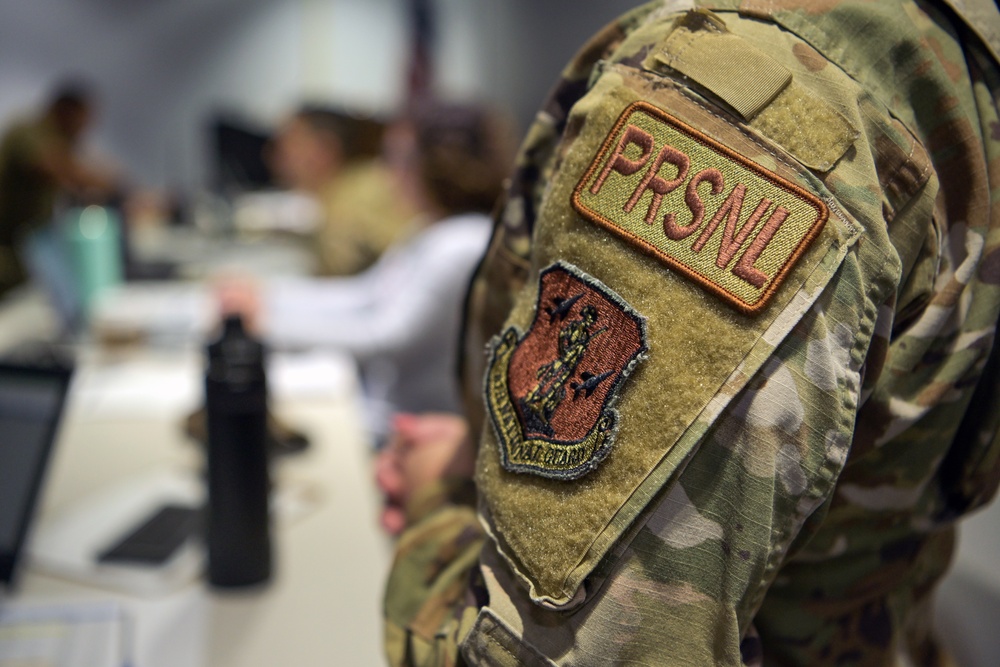 156th FSS Airmen set-up PDF in support of 156th CRG participating in Southern Strike 2022