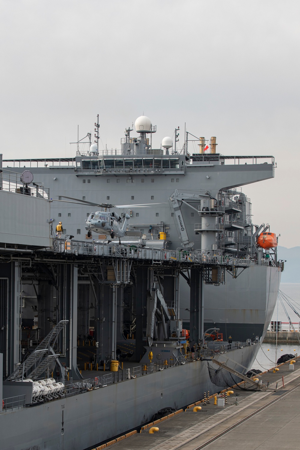 H-60 Seahawk Helicopters Land aboard the USS Miguel Keith