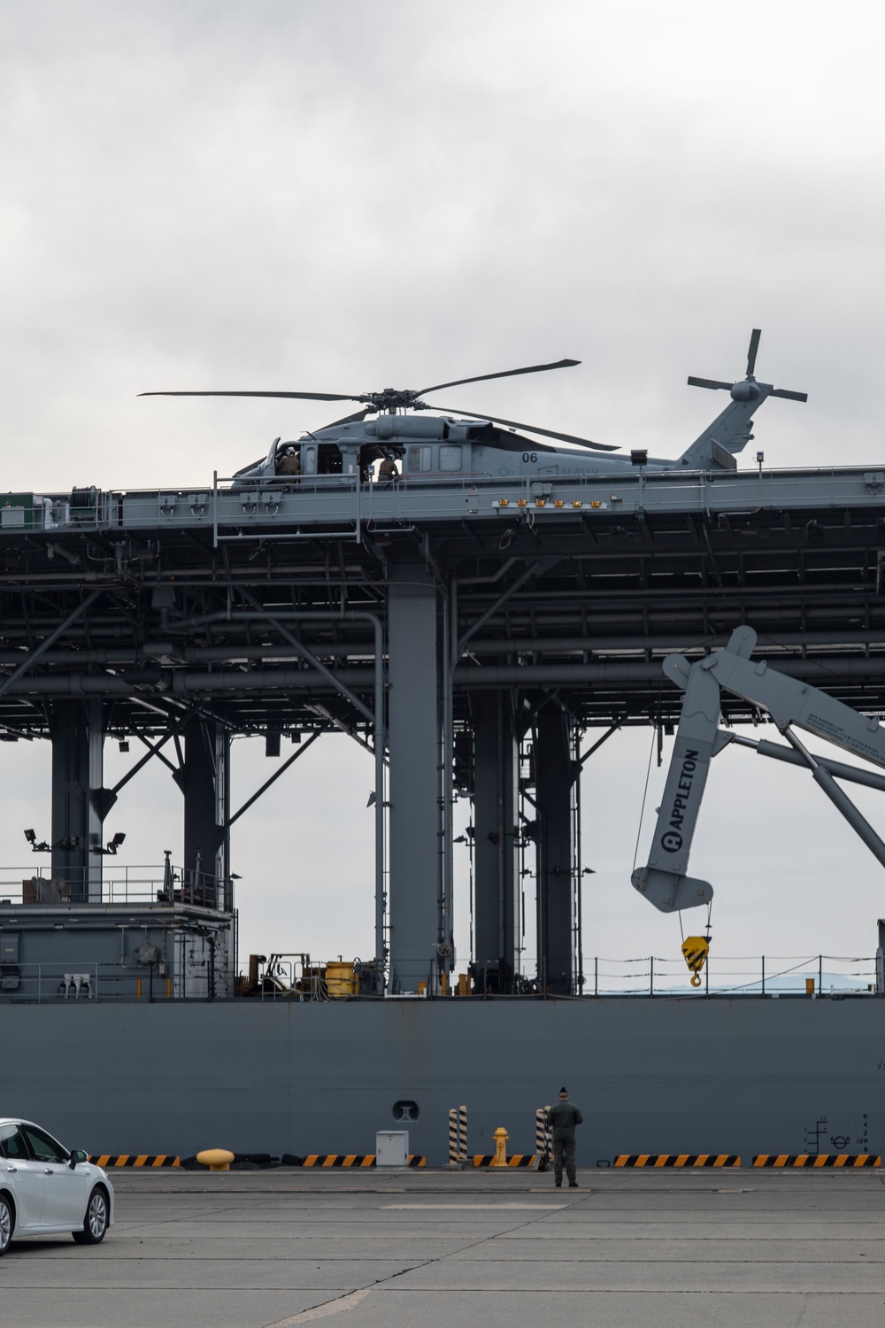 SH-60 Seahawk Helicopters Land aboard the USS Miguel Keith