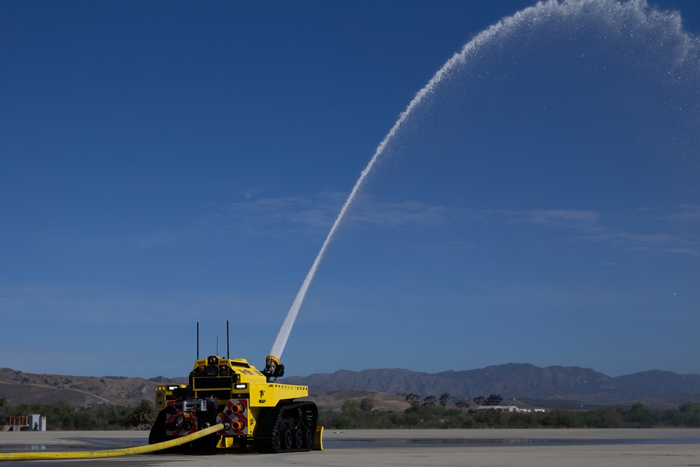 Marine Corps Air Station Camp Pendleton tests firefighting robot