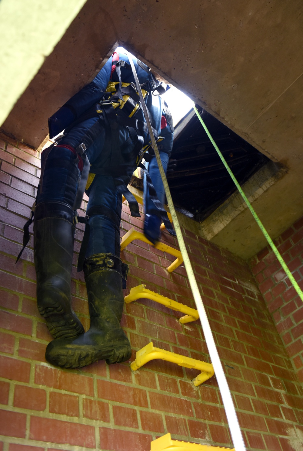 RAFM firefighters conduct confined-space training to sharpen skills