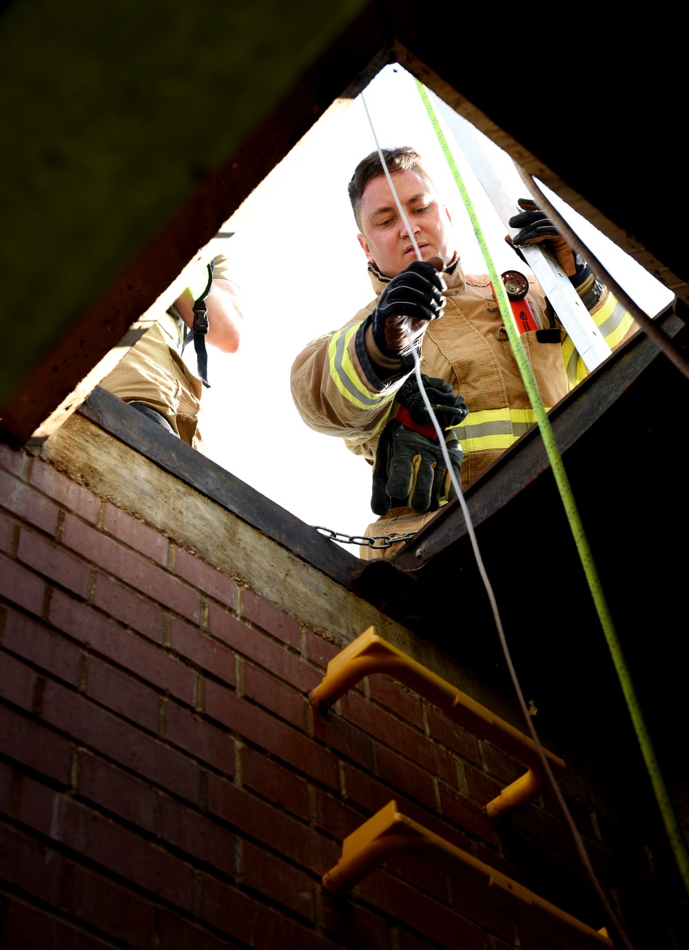 RAFM firefighters conduct confined-space training to sharpen skills