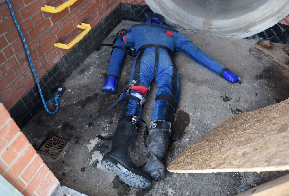 RAFM firefighters conduct confined-space training to sharpen skills