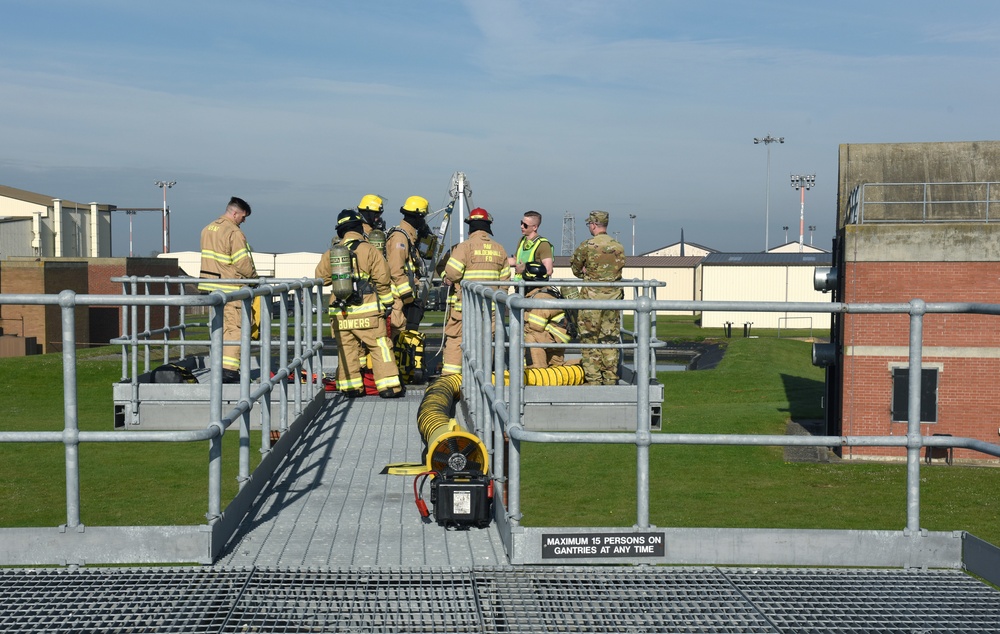 RAFM firefighters conduct confined-space training to sharpen skills