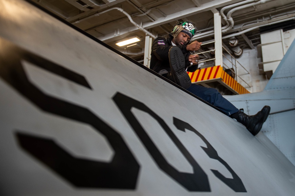 The Harry S. Truman Carrier Strike Group is on a scheduled deployment in the U.S. Sixth Fleet area of operations in support of naval operations to maintain maritime stability and security.