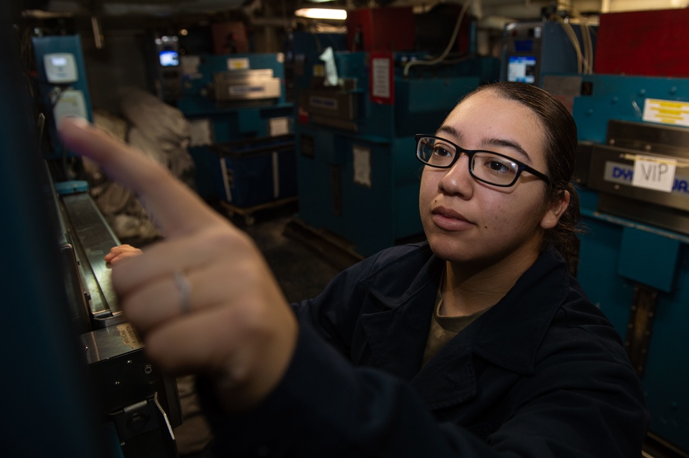 The Harry S. Truman Carrier Strike Group is on a scheduled deployment in the U.S. Sixth Fleet area of operations in support of naval operations to maintain maritime stability and security.