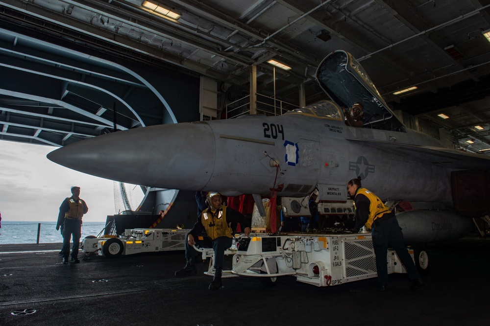 The Harry S. Truman Carrier Strike Group is on a scheduled deployment in the U.S. Sixth Fleet area of operations in support of naval operations to maintain maritime stability and security.