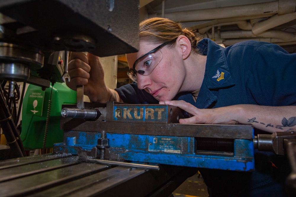 The Harry S. Truman Carrier Strike Group is on a scheduled deployment in the U.S. Sixth Fleet area of operations in support of naval operations to maintain maritime stability and security.