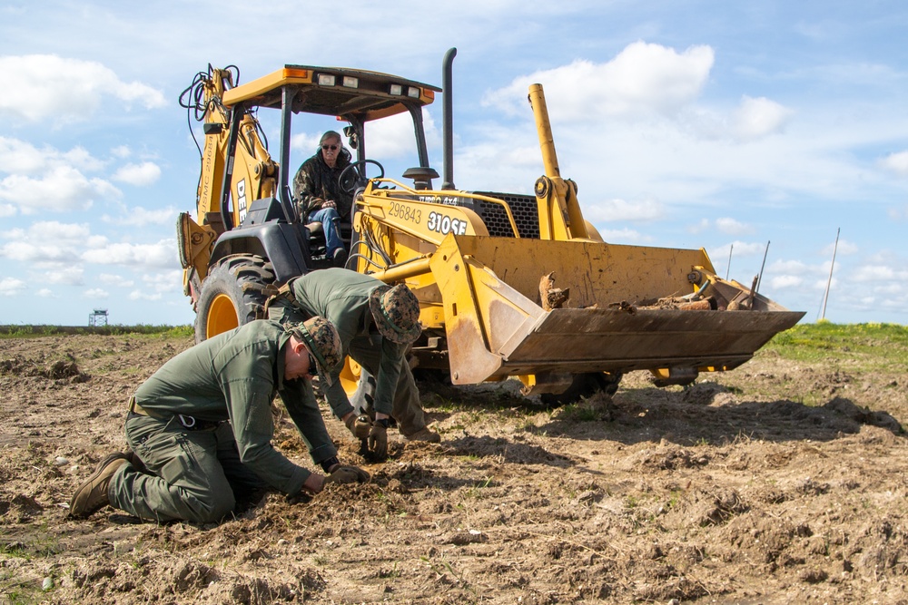 Explosive Ordnance Disposal cleaning Bombing Target 11