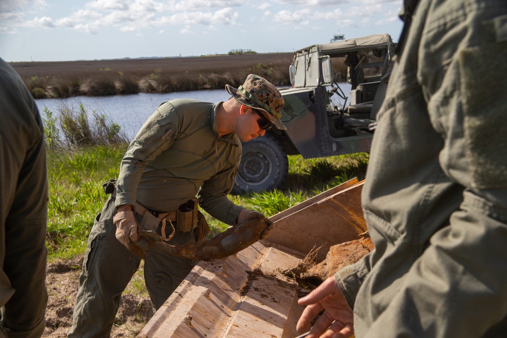 Explosive Ordnance Disposal cleaning Bombing Target 11