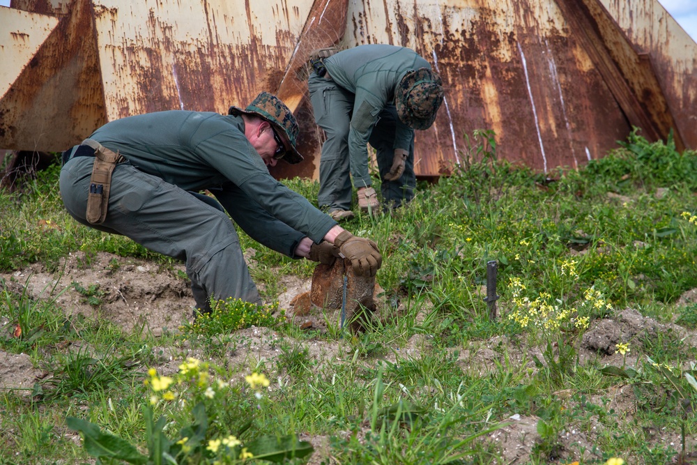 Explosive Ordnance Disposal cleaning Bombing Target 11