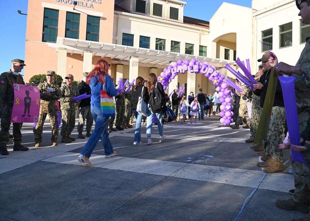 NAS Sigonella Celebrates Purple Up Day