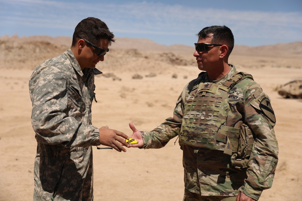 1st CAV Command Team Visits BLACKJACK BDE Training at NTC over Easter weekend 