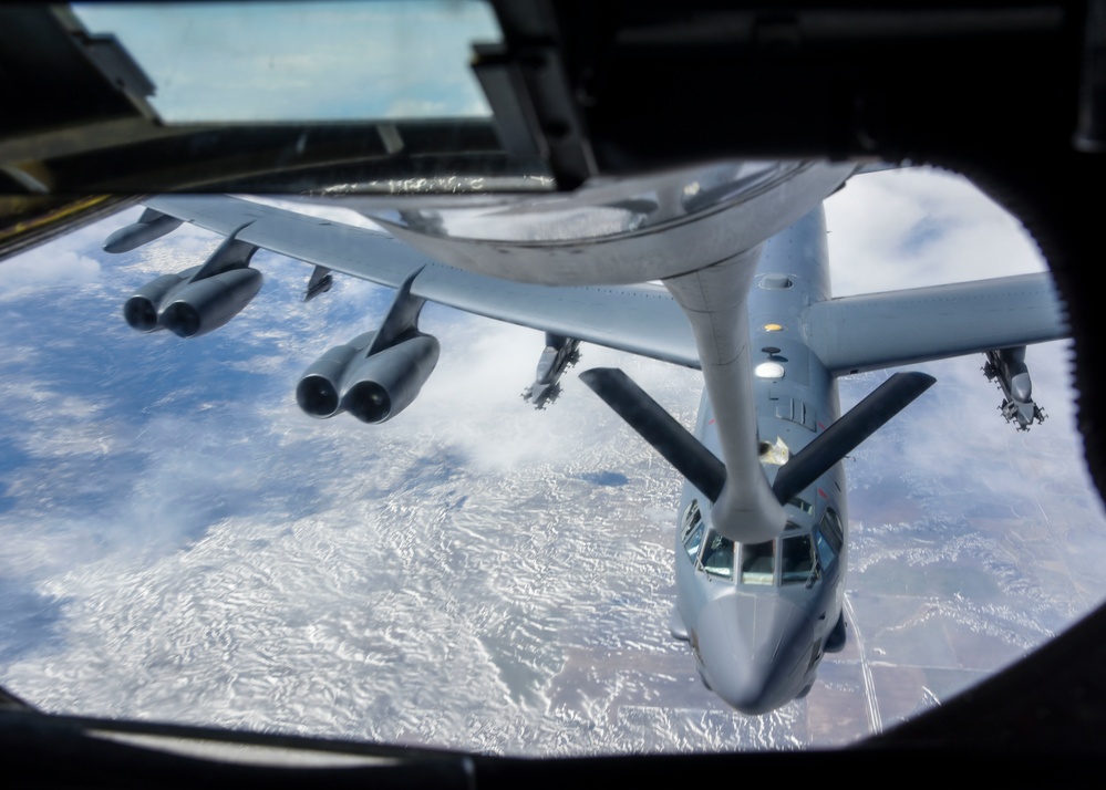 Spokane community leaders fly on KC-135, witness aerial refueling