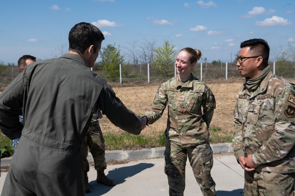 52nd FW vice commander visits deployed Airmen in Romania