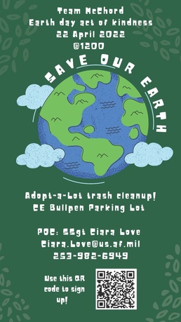 Airman brings community idea to McChord Field for Earth Day