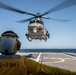 Marine Light Attack Helicopter Squadron 169 landing UH-1Y Venoms and AH-1Z Vipers on USS Michael Monsoor