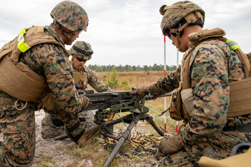 Atlantic Dragon | Marines with CLR-37 conduct M2A1 heavy machine gun range