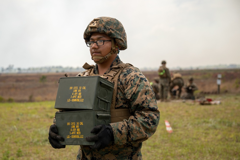 Atlantic Dragon | Marines with CLR-37 conduct M2A1 heavy machine gun range