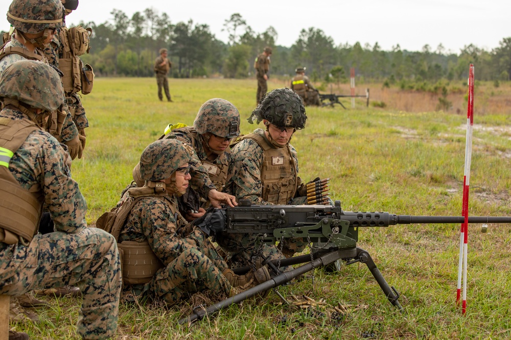 Atlantic Dragon | Marines with CLR-37 conduct M2A1 heavy machine gun range