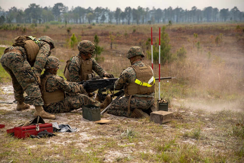 Atlantic Dragon | Marines with CLR-37 conduct M2A1 heavy machine gun range