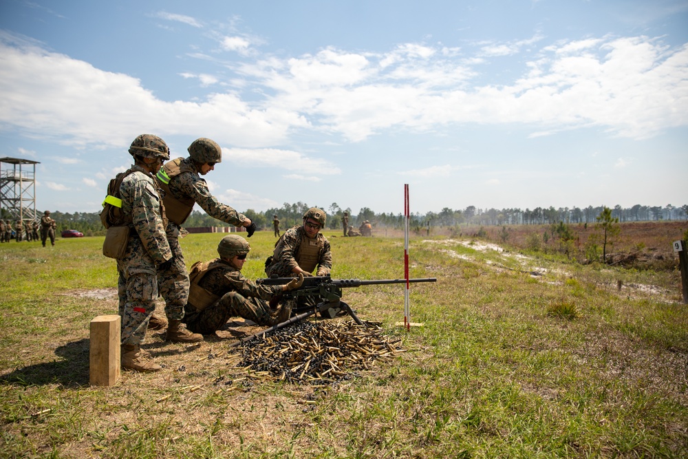 Atlantic Dragon | Marines with CLR-37 conduct M2A1 heavy machine gun range