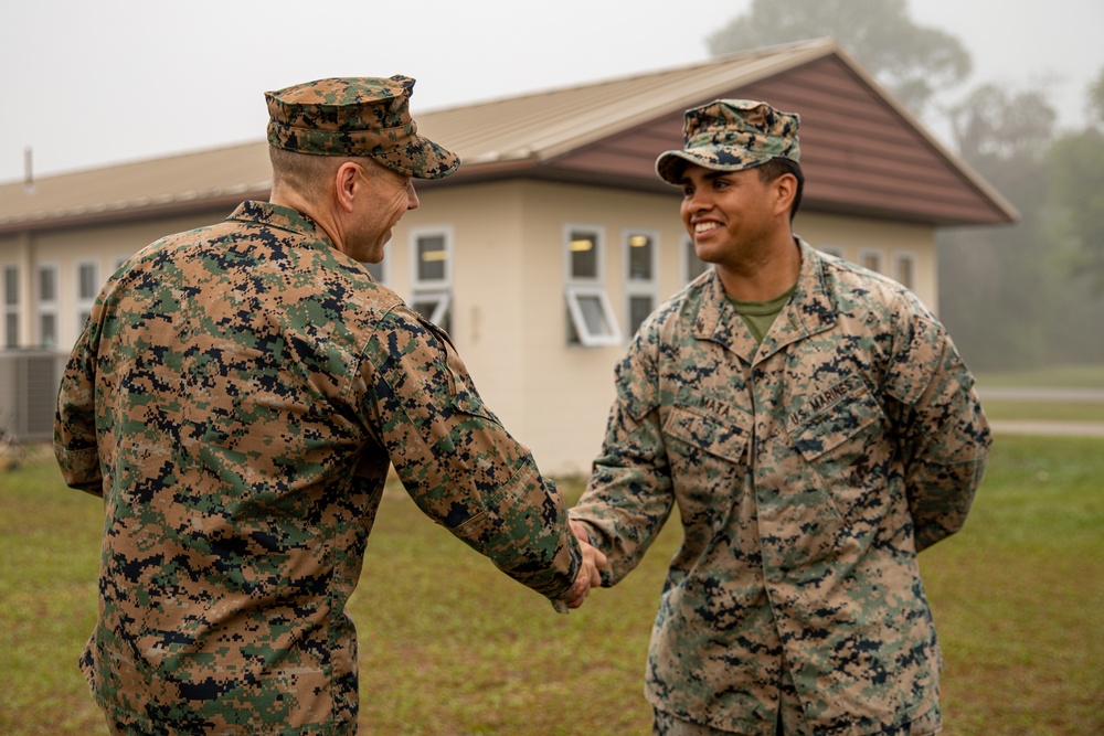 Atlantic Dragon | Marines with CLR-37 presented challenge coins