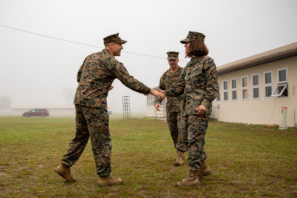 Atlantic Dragon | Marines with CLR-37 presented challenge coins