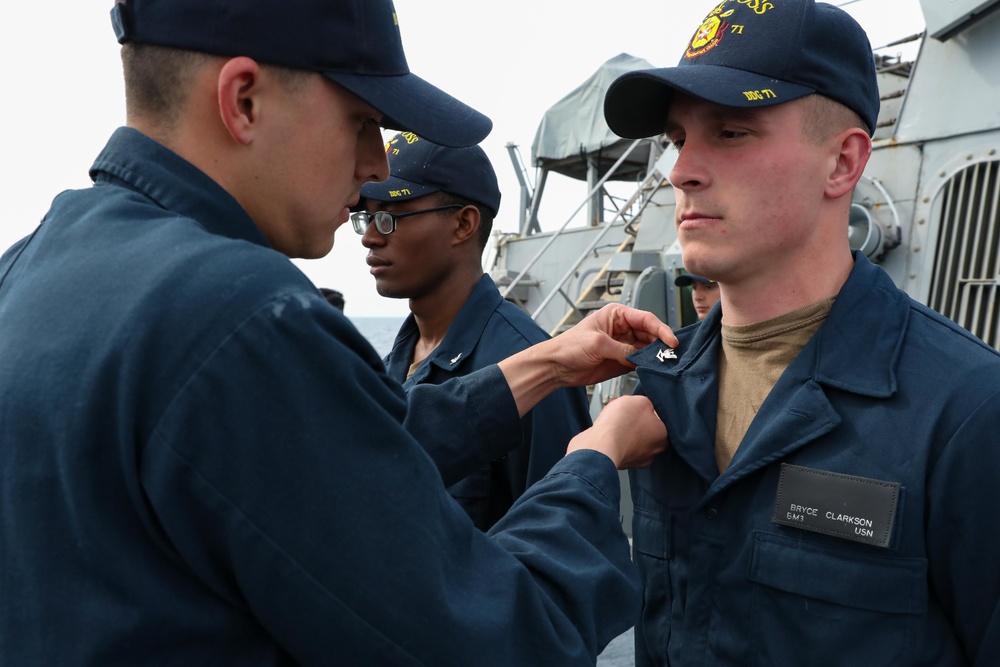 USS Ross Sailors receive awards